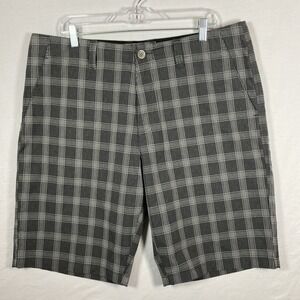 Vintage Lost Enterprises Shorts Men's 38 Plaid‎ Chino Bermuda Inseam 11"